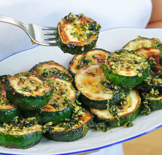 Brush Zucchini with Oil