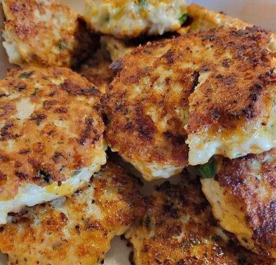 Cheesy Chicken Fritters