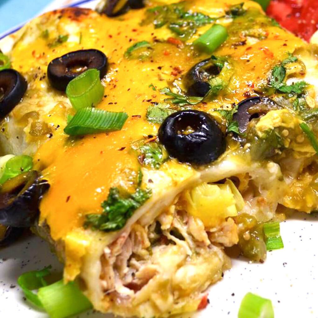 Cream Cheese Chicken Enchiladas