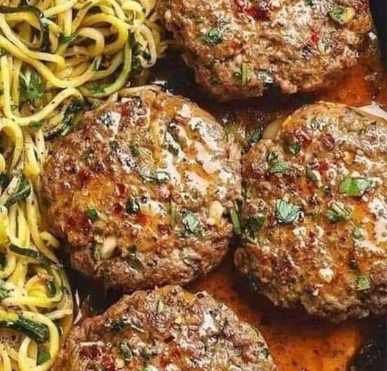 Hamburger Steak with Mushroom Gravy