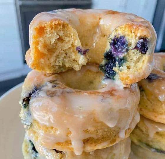 Homemade Keto Blueberry Donuts