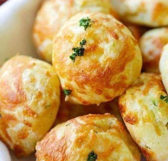 Keto Cheese Puffs with Sweet Black Pepper Bacon