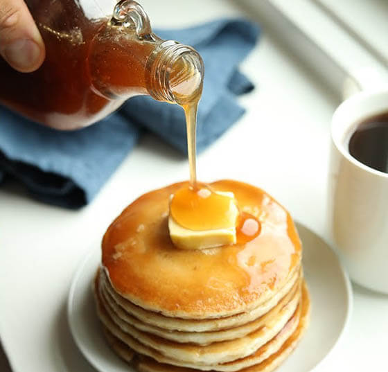 Keto Pancakes with Sugar-Free Syrup