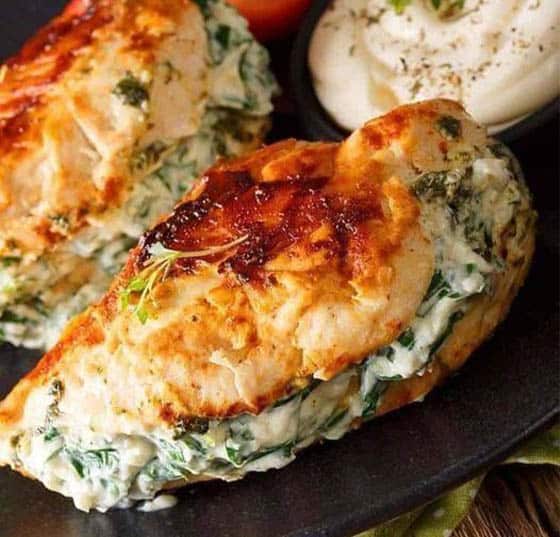 Keto Spinach Stuffed Chicken Breast