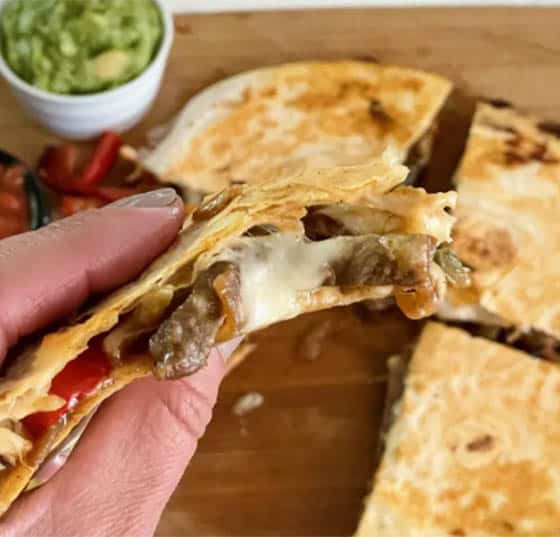 Keto Fajita Steak Quesadilla