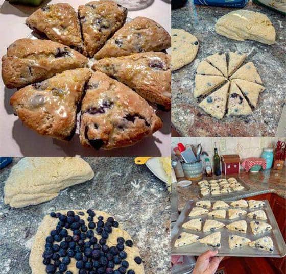 Keto Blueberry Lemon Scones with Almond Flour