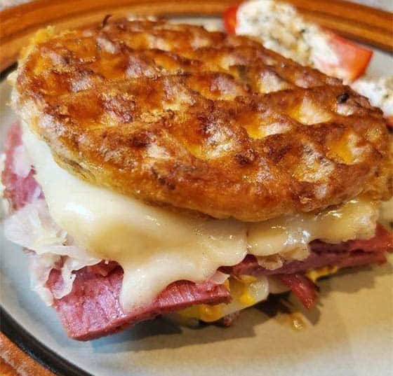 Keto Reuben Chaffles