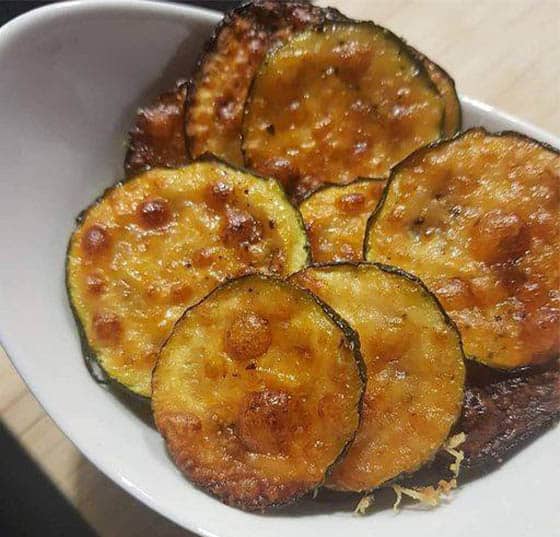 Keto Zucchini Chips with Parmesan