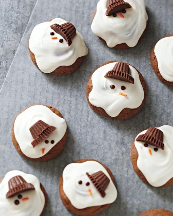 Melted Snowman Cookies