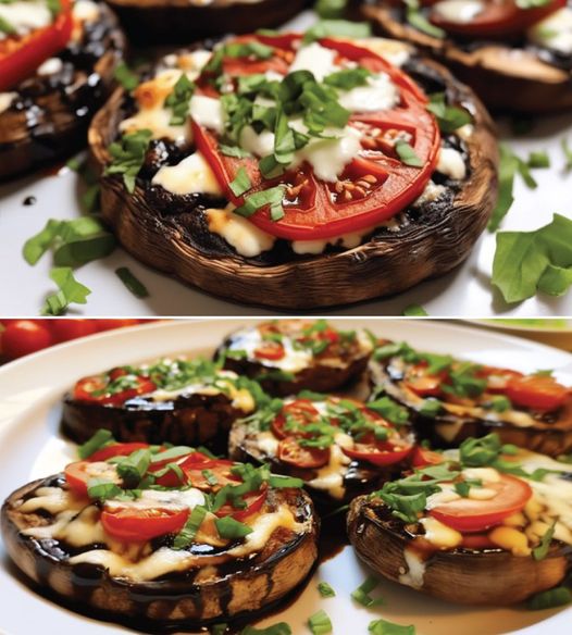 Keto Air Fryer Stuffed Portobello Mushrooms