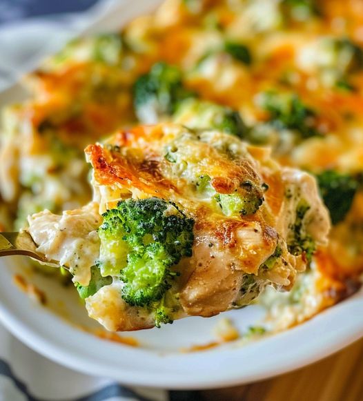 Keto Chicken Cheese Broccoli Casserole