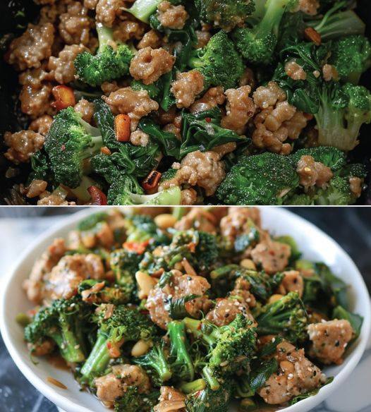 Keto Spinach and Broccoli Meat Bowls