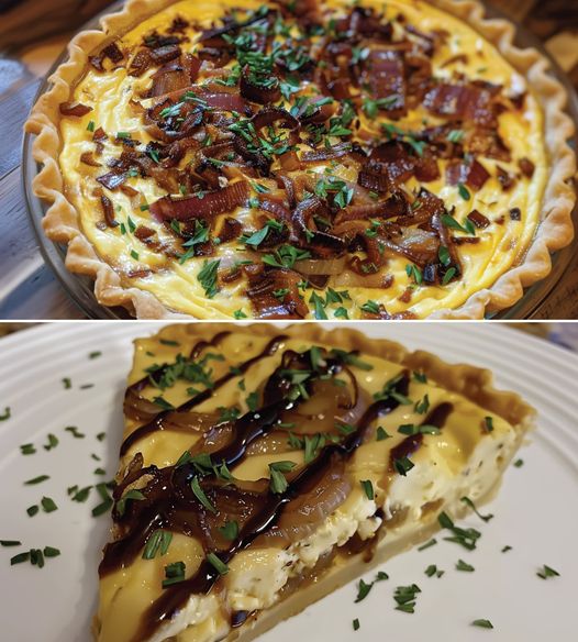 Keto Quiche with Balsamic Caramelized Onion