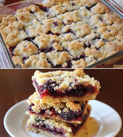 Keto Shortbread Bars with Blueberry Peach Jam